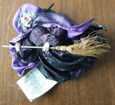 Vintage WITCHES OF PENDLE Collectors of Doll Series FLYING WITCH on Broom NWT