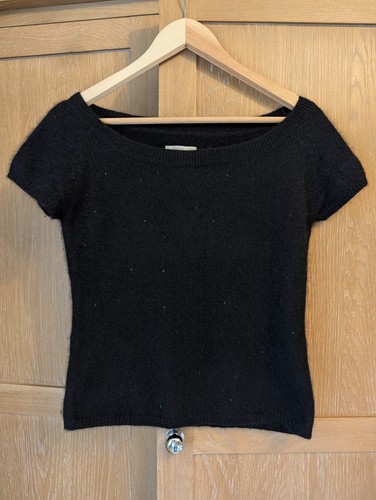 Jigsaw black angora wool - black, &