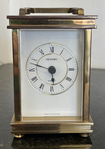 Metamec brass carriage clock - brass,