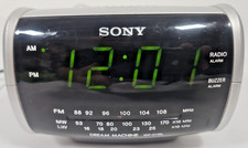 Sony Dream Machine ICF-C115L Clock Radio  Silver Alarm AM/FM Tested Working