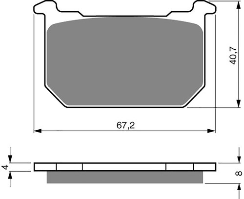 Brake disc pads rear h - disc, r/h