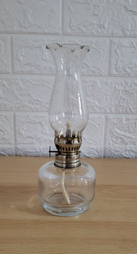 Vintage clear glass mini oil - vintage,