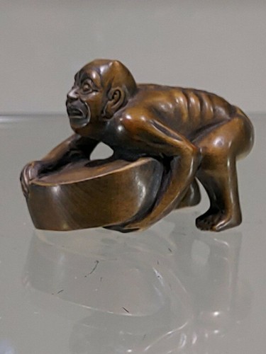 Old japanese boxwood netsuke - japanese,