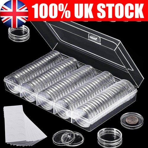 100pcs round coin cases - 100pcs,