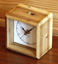 NEW 11cm Wooden Mantel Clock - Modern Mid Century Style Vintage Desk Clock Gift