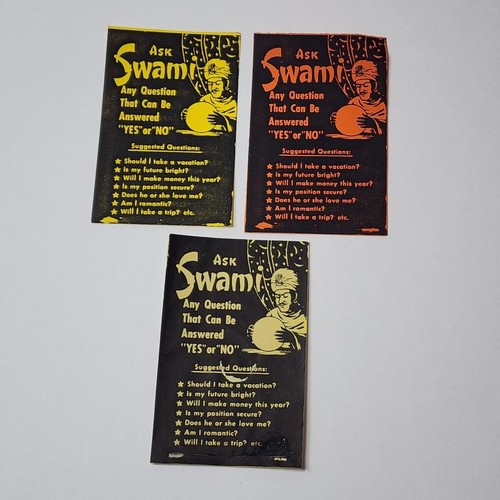 1950s paper signs - signs, swami