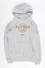 Hard Rock Cafe Men's Grey Hoodie Large Pullover