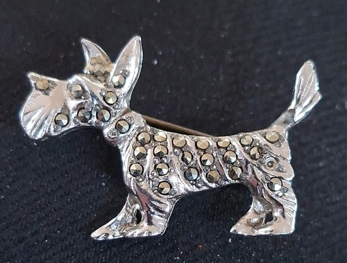 Vintage scottie dog brooch - scottie,