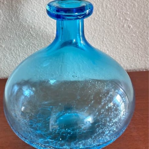 Vintage hand blown blue