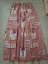 DUNELM MILL PENCIL PLEAT COTTON SATIN CURTAINS SIZE W 114cm L 134cm TERRACOTTA