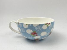 Laura Ashley Fine Bone China Blue Floral Cup Hand Decorated Preloved