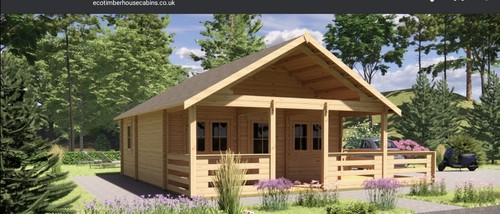 Log cabin summer - log,
