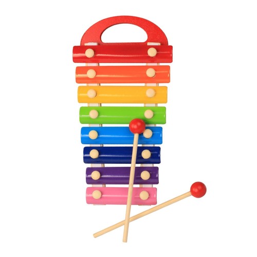 Rainbow wooden key - key, metal