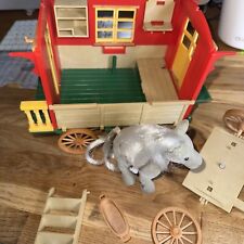 Sylvanian Families Gypsy Caravan And Accessories C.1990 Vintage Broken wheel