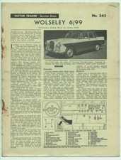 WOLSELEY 6/99, 1959-61, Motor