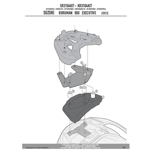 Givi sr3104kit mounting kit - mounting,