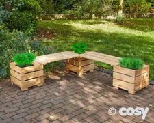 Corner planter bench outdoor - planter, bench,