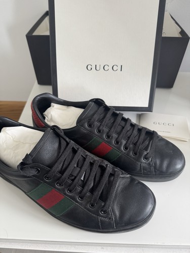 Gucci ace black leather - ace,