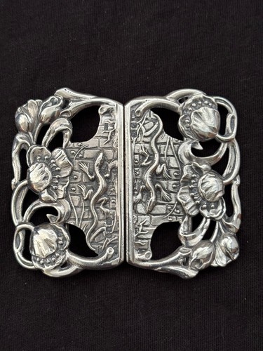 Solid silver nurses belt - solid,