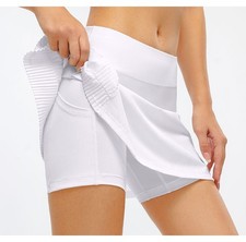 Women's White Pleated Tennis