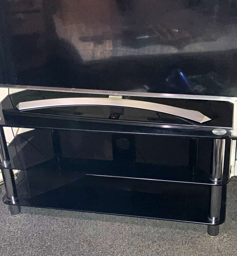 Black glass stand - glass, tv