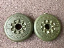 A PAIR OF YORK BARBELL/DUMBELL