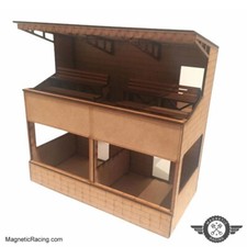 Scalextric Slot car Pit Buildings - Two Tier Pit/Grandstand Building, Seating