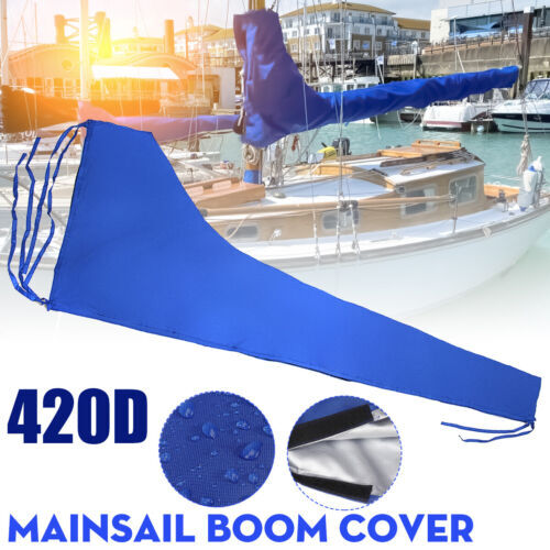 Sail cover blue mainsail - sail, boom