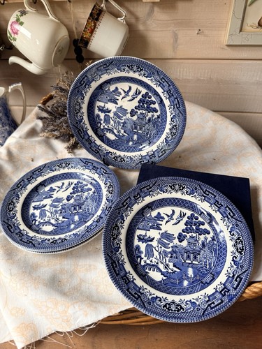Set churchill blue willow - of,