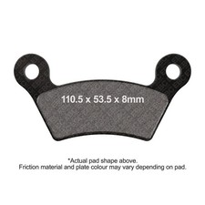 EBC V Pad Semi Sintered Brake Pads Rear Left for Ural Ranger Sidecar E 2011-2019