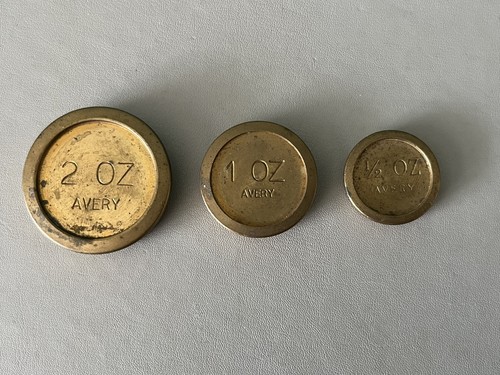 Vintage avery brass weights - vintage,