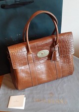 New Mulberry Bayswater Oak Croc NVT Leather Rrp £1295
