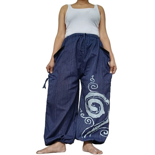 Navy blue harem - blue, pants