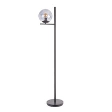 Metal Floor Lamp Black Smoked