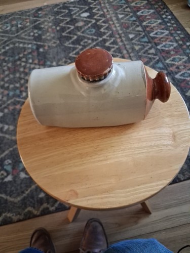 Vintage stone salt - salt, glazed