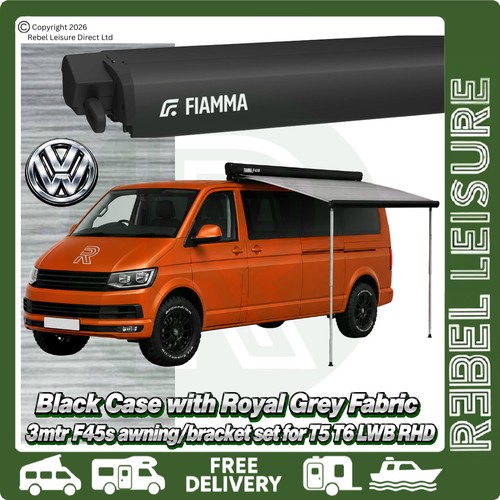 Fiamma f45s 00m - black, awning
