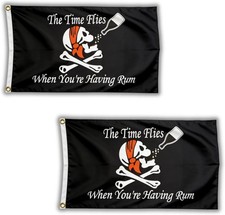 2PCS Skull Rum Pirate Flag