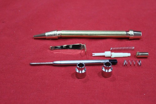 One gold spiral click pen - gold,