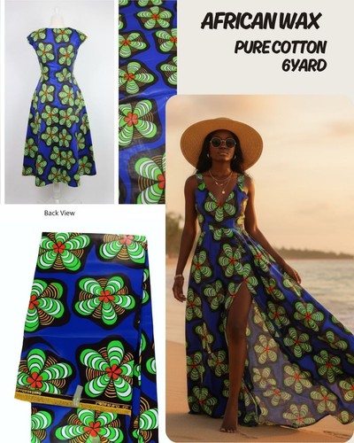 Yards african wax print - print, 100%