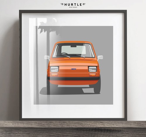 Fiat 126 artwork print - fiat,
