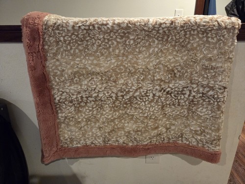 Minky blanket biscotti ocelot - minky,