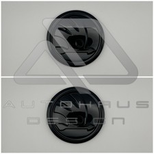 Skoda 90mm x2 Gloss Black Badges Pair Bonnet Tailgate