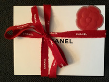 Chanel Black & White Gift Box 21x17x6cm Red Trimmings & Tissue Paper 🛍️