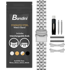 22mm Steel Metal Watch Band Brick Link Strap for Tissot Quadrato