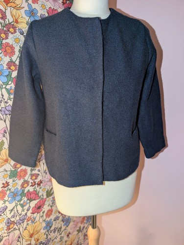 Cos ladies navy boiled - navy, wool