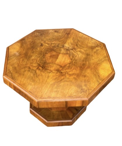Art deco figured walnut coffee - deco,