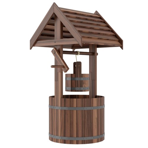 Wood wishing well - wood, for