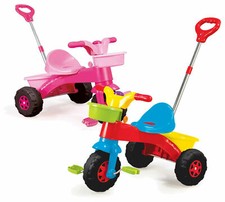 Kids Colorful First Ride On Boys & Girls Push Along Toy Tricycle Parents Handle