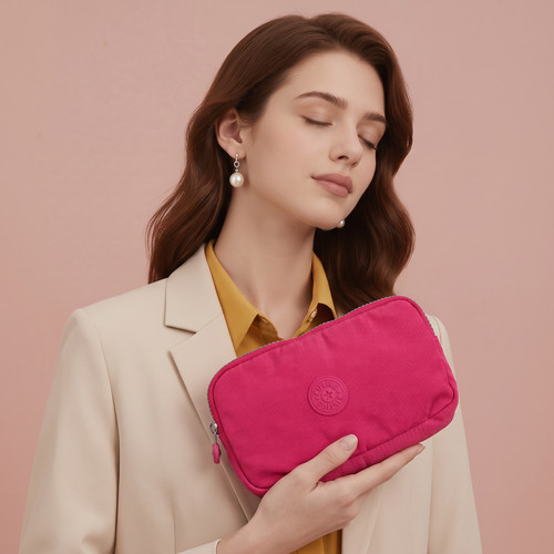 Kipling dark pink toiletry - kipling,