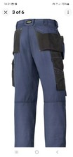 Snickers 3213 Craftsmen Rip Stop Holster Pockets Navy/Black Trousers  Pockets 